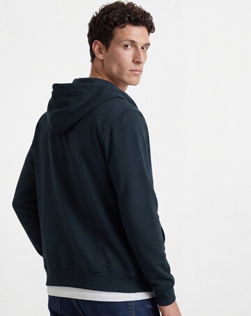 Full Zip Hoodie Extra Long Length- Navy
