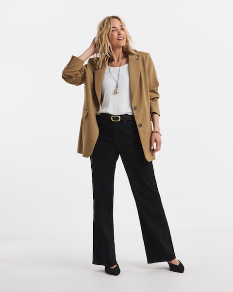 Black Authentic Wide Leg Jeans