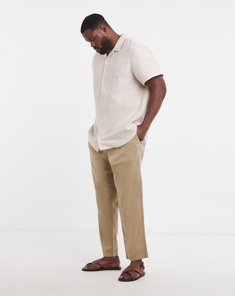 Jack & Jones Kane Linen Blend Trouser - Natural