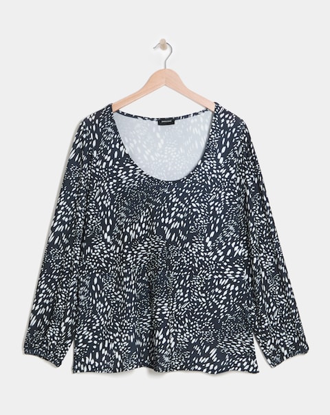 Multi Tie Waist Printed Top