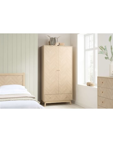 Herringford 2 Door 1 Drawer Wardrobe