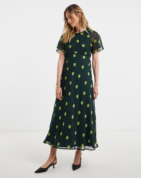 New In - Georgette Midi Tea Dress
