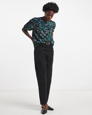 Floral Print Puff Sleeve Top