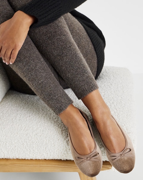 Moxie Soft Ballerina Slippers - Wide Fit (E)