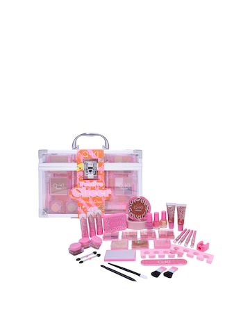 Q-K! Festive Cheer 43 piece Make Up and Accessories Vanity Case.