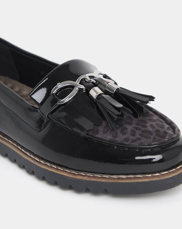 Cushion Walk Tassle Chain Trim Flat Loafers - Extra Wide Fit (EEE)