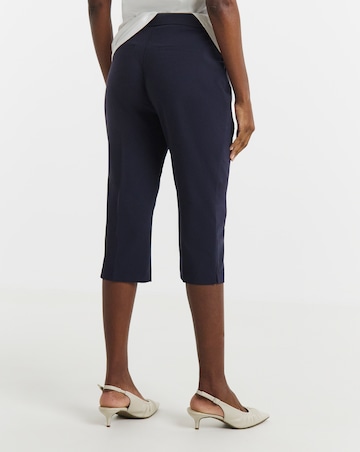 Navy Capri Cropped Trousers