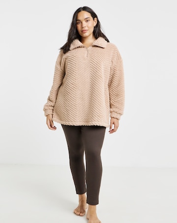 Pretty Secrets Textured Fleece Top And Legging Lounge Set