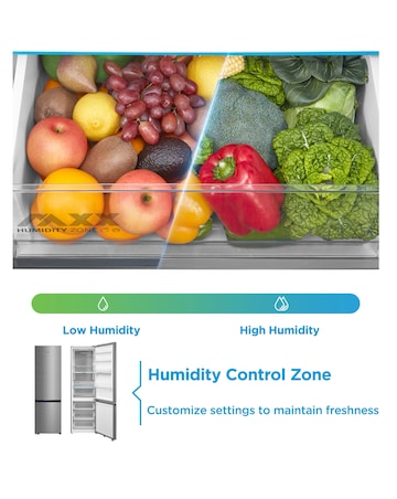 Midea Large Capacity Combi Fridge Freezer - Inox + Installation
