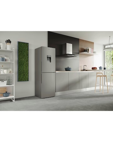 Hoover H FRIDGE 300 HOCT3L517EWSK-1 Low Frost Fridge Freezer Silver + Install