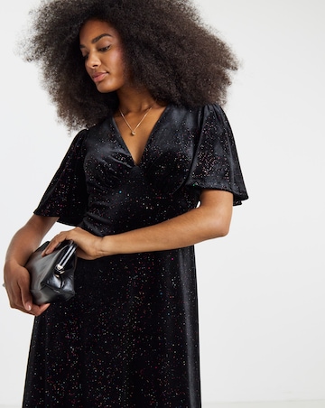 Twisted Wunder Sophia Glitter Velvet Maxi Dress