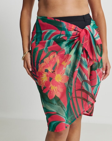 MAGISCULPT Tropical Print Midi Sarong