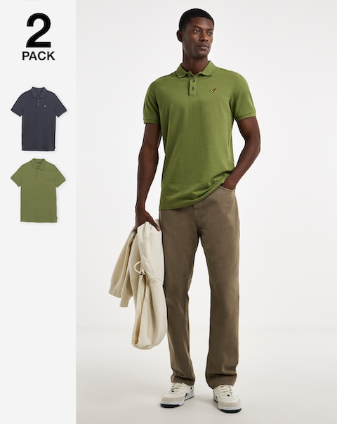Voi 2 Pack Pique Polos - Long Length