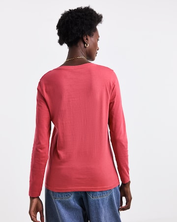 Rose V-Neck Long Sleeve T-Shirt
