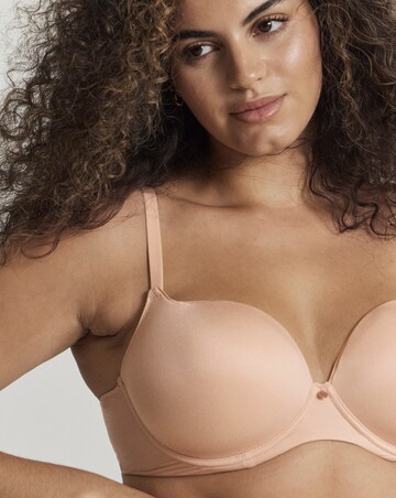 Figleaves Smoothing Sweetheart Full Cup Underwired T-Shirt Bra B-H - Latte