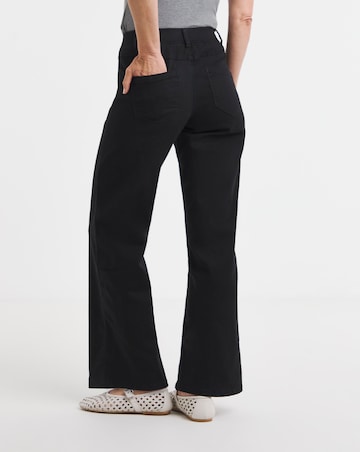 Black Stretch Wide Leg Jeggings