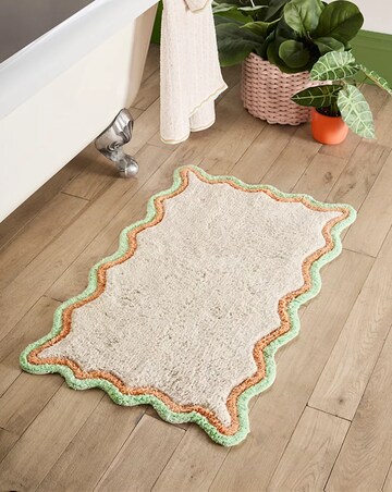 Scalloped Bath Mat - Multicoloured