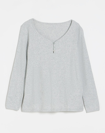 Ribbed Henley Pyjama Set