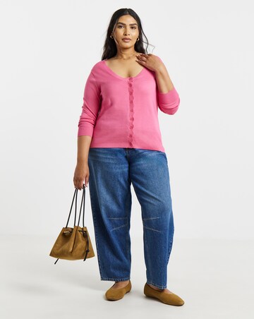 Fine Gauge Scallop Edge Cardigan
