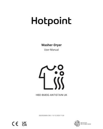 Hotpoint Anti Stain 8+6kg- Dark Grey + Installation