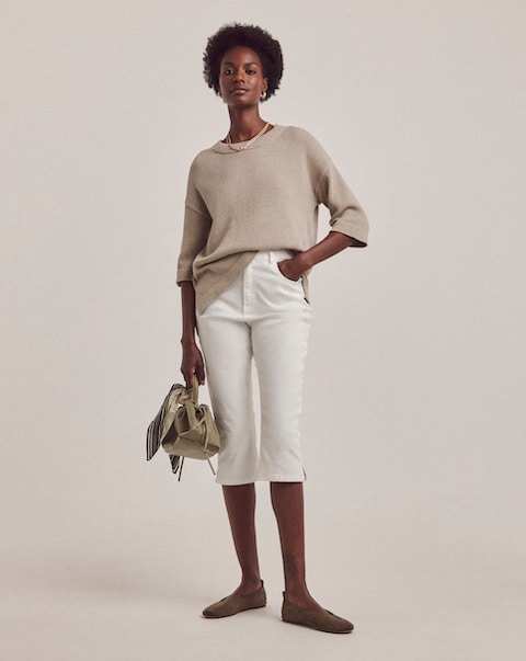Anthology White Capri Jeans