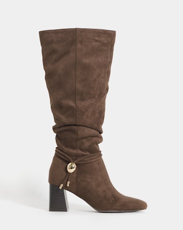 Sabrina Rouched Pointed Knee High Boots - Extra Wide Fit (EEE) & Super urvy Calf