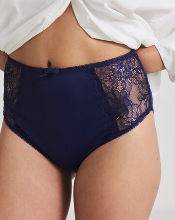 Pretty Secrets (2 Pack) Ella Lace Brief Knickers Navy/White