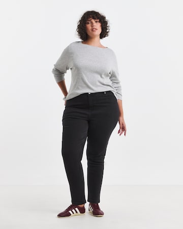 99 1 Black Comfort Stretch Slim Straight Jeans