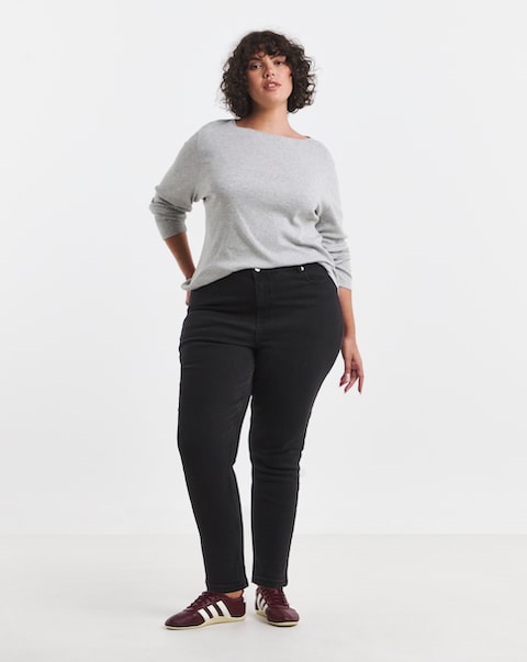 99 1 Black Comfort Stretch Slim Straight Jeans