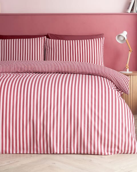 Catherine Lansfield Epping Textured Stripe Duvet Cover Set