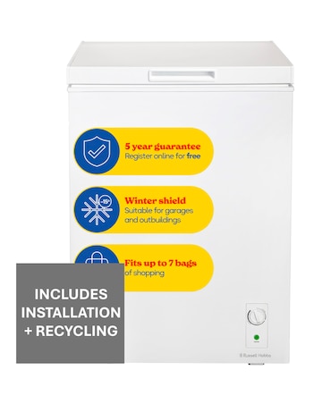 Russell Hobbs RH142CF0E1W Chest Freezer - White + Install