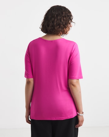 Pink Seam Detail Top