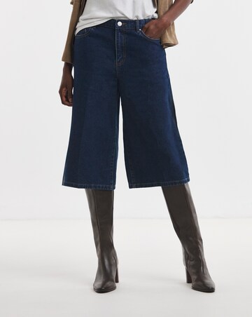 Dark Blue Authentic Denim Culotte Jean