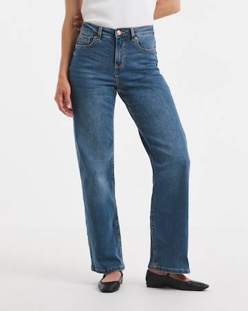 24/7 Mid Wash Wide Leg Jeans