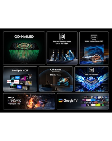 TCL 65C6K-UK 65in 4K Mini LED HDR Smart Fire TV with Freely