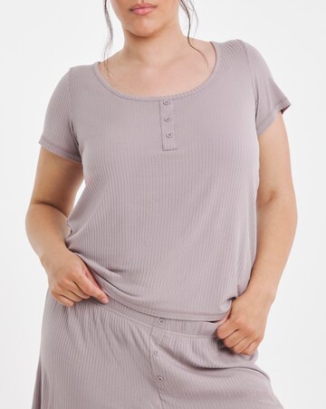 Modal Rib Pyjama Shortie Set