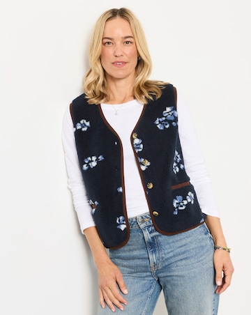 Fatface Floral Fleece Gilet