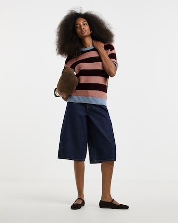 Sponge Short Sleeve Boxy Knitted Tee