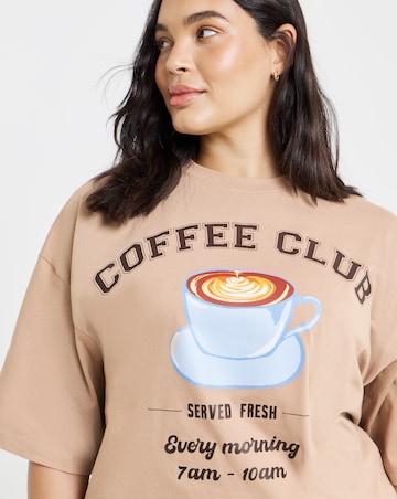 Pretty Secrets Coffee Club Graphic Pyjama Set