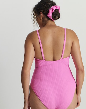 Crinkle Plunge Swimsuit and Scrunchie