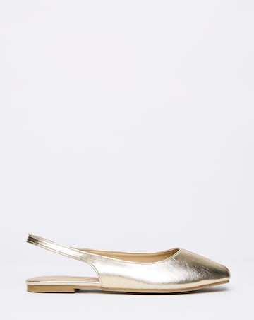 Gracious Square Toe Flat Slingback - Wide Fit (E)