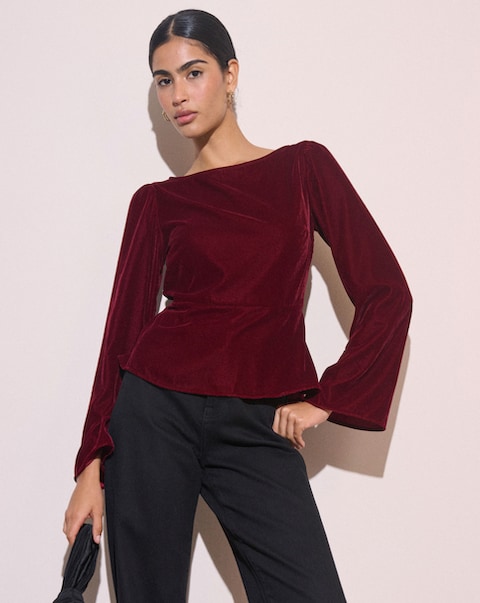 New In - Nobody's Child Eva Velvet Top