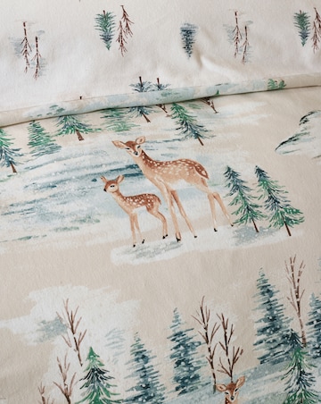 Catherine Lansfield Brushed Christmas Deer Duvet Cover Set