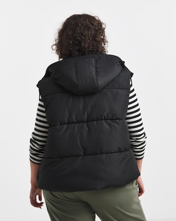 Black Short Padded Gilet