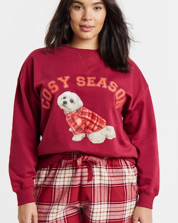 Pretty Secrets Dog Graphic Check Pyjama Set