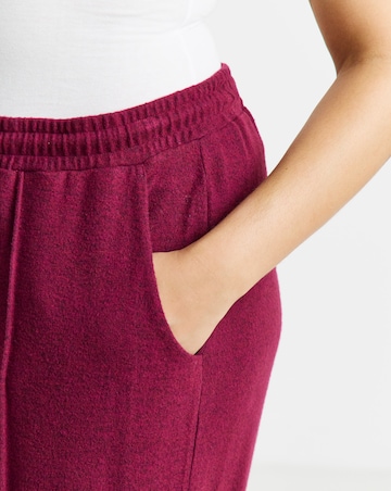 Simply Be Burgundy Brushed Jersey Balloon Leg Trouser