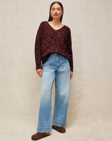 White Stuff Textured V-Neck Jumper