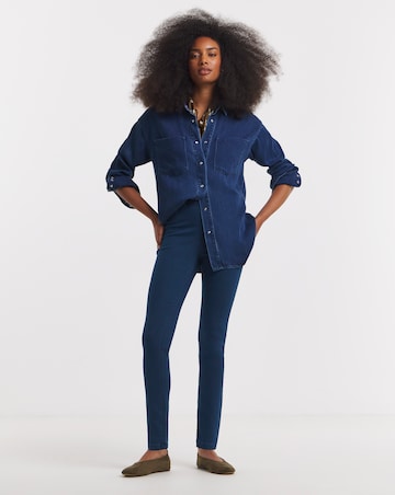 Dark Blue Stretch Slim Pull On Jeggings