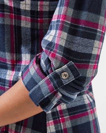 Joe Browns Collared Checked Print Jersey Tunic Top