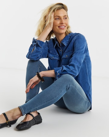 Mid Blue Stretch Skinny Jeggings